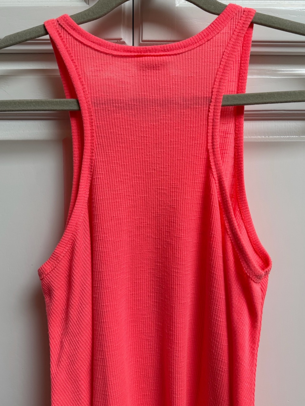 Free People Hot Pink Orange Ribbed Tank Top Size Small - Picture 4 of 8